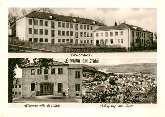Eltmann Volksschule Eingang zum Schulhaus Stadtblick