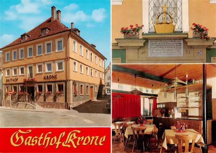 Weikersheim Gasthof Krone Gaststube Hausfassade