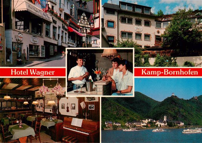 Kamp-Bornhofen Rhein Hotel Wagner Gastraum Bar Rheinpartie