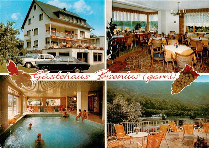 Traben-Trarbach Mosel Gaestehaus Bisenius garni Gaststube Hallenbad Terrasse