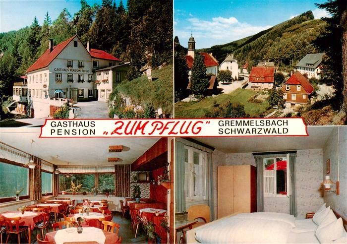 Gremmelsbach Triberg Gasthaus Pension Zum Pflug Gaststube Zimmer Panorama