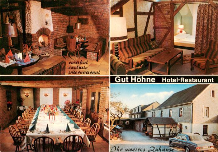 Metzkausen Gut Hoehne Hotel Restaurant Kaminzimmer Gastraeume Gaestezimmer