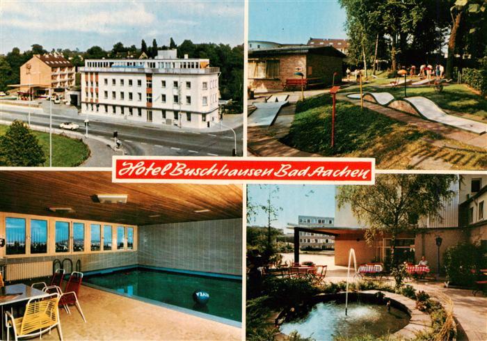 Bad Aachen Hotel Buschhausen Hallenbad Minigolfplatz Brunnen