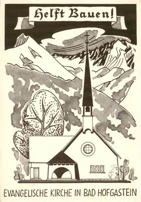Bad Hofgastein AT Ev Kirche Zeichnung