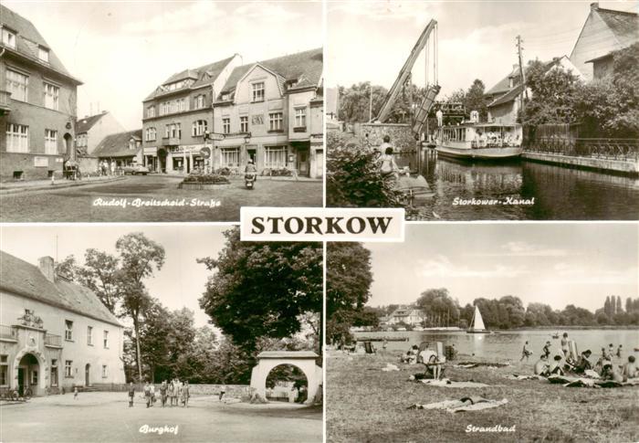 Storkow Mark Rudolf Breitscheid Strasse Storkower Kanal Burghof Strandbad