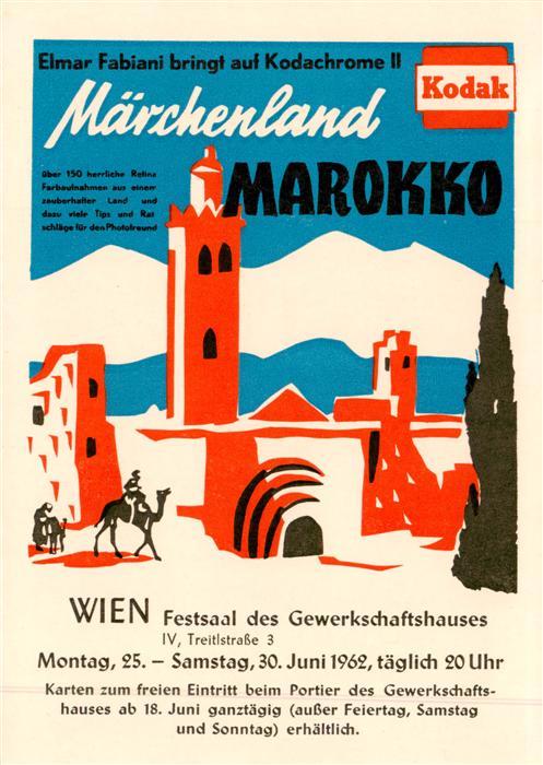 Wien AT Maerchenland Marokko im Festsaal des Gewerkschaftshauses
