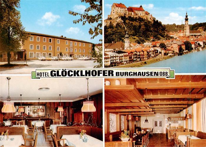 Burghausen  Salzach Oberbayern Hotel Gloecklhofer Gastraeume Burg