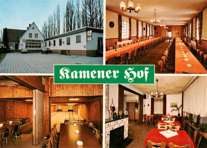 Kamen Westfalen Kamener Hof Kegelbahn Grosser Saal Gastraeume