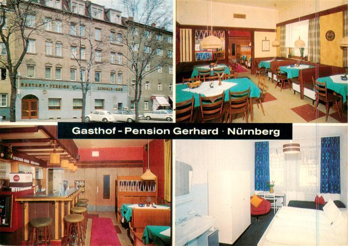 NueRNBERG  CITY Gasthof Pension Gerhard Gastraum Bar Zimmer