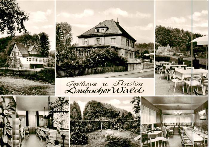 Laubach Hessen Gasthaus Pension Laubacher Wald Gastraeume Terrasse Park
