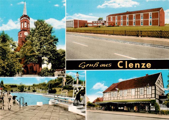 Clenze Kirche Schule Schwimmbad