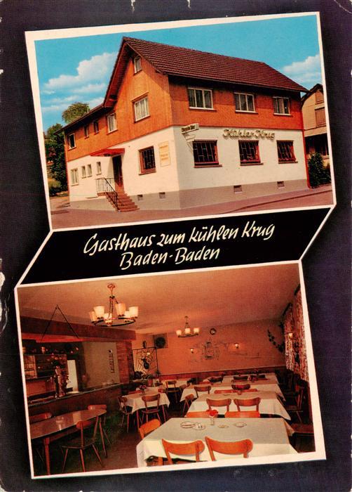BADEN-BADEN BW Gasthaus zum kuehlen Krug Gastraum