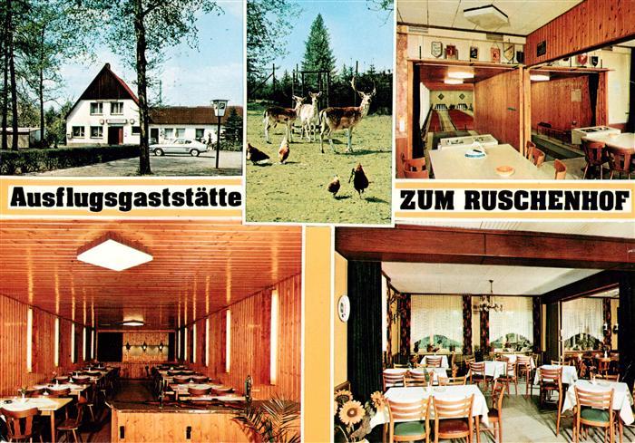 Waltrop Recklinghausen NRW Gasthof zum Ruschenhof Gastraeume Kegelbahn Tierpark