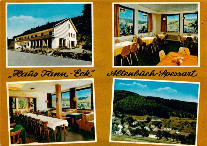 Altenbuch Unterfranken Haus Tann Eck Pension und Gaestehaus Gastraeume Panorama