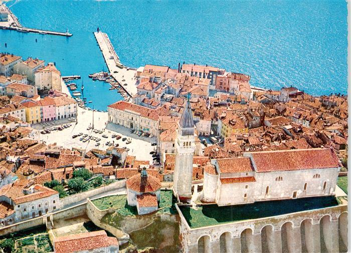 Piran Istria Slovenia Fliegeraufnahme