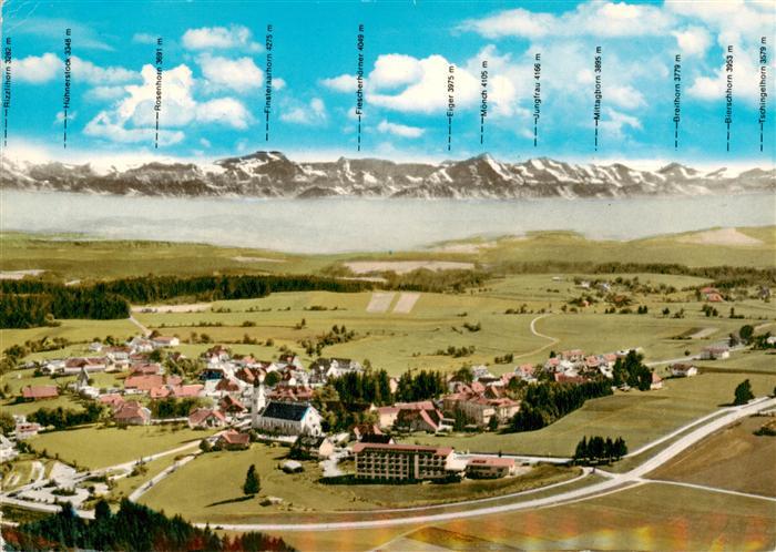 Hochenschwand Schwarzwald Fliegeraufnahme mit Alpenkette