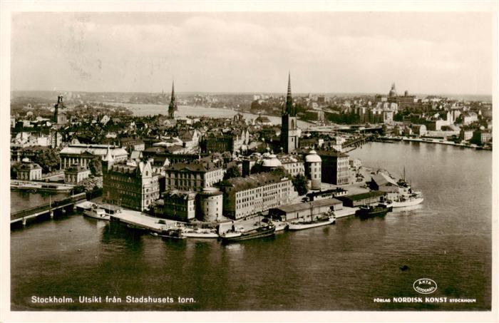 Stockholm Utsikt fran Stadshusets torn