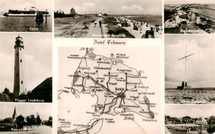 Insel Fehmarn Faehre Fluegger Leuchtturm Petersdorf Badestrand Burgtiefe Burgsta