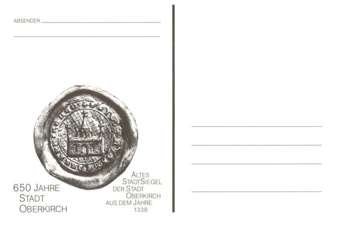 Oberkirch Baden Altes Stadtsiegel der Stadt Oberkirch aus dem Jahre 1338