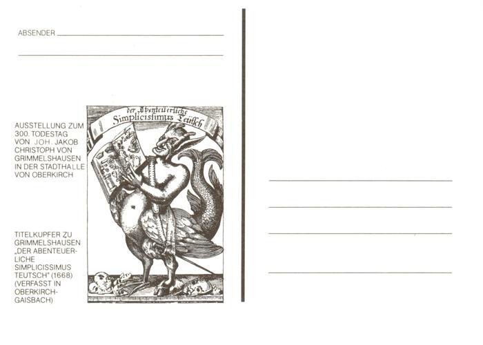 Oberkirch Baden Ausstellung in der Stadthalle zum 300. Todestag von Joh Jakob vo