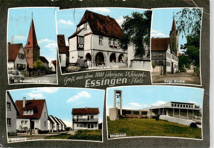 Essingen Pfalz St Wendelins Kirche Rathaus Ev Kirche Siedlung Ehrenmal
