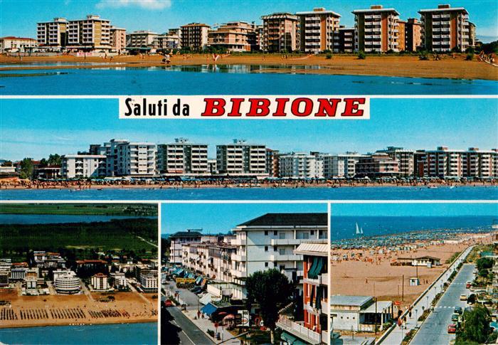 Bibione IT Teilansichten Strand Promenade Fliegeraufnahme