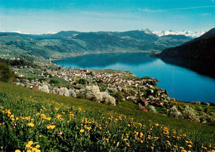 Oberaegeri Ober-Aegeri ZG mit Hochalpen