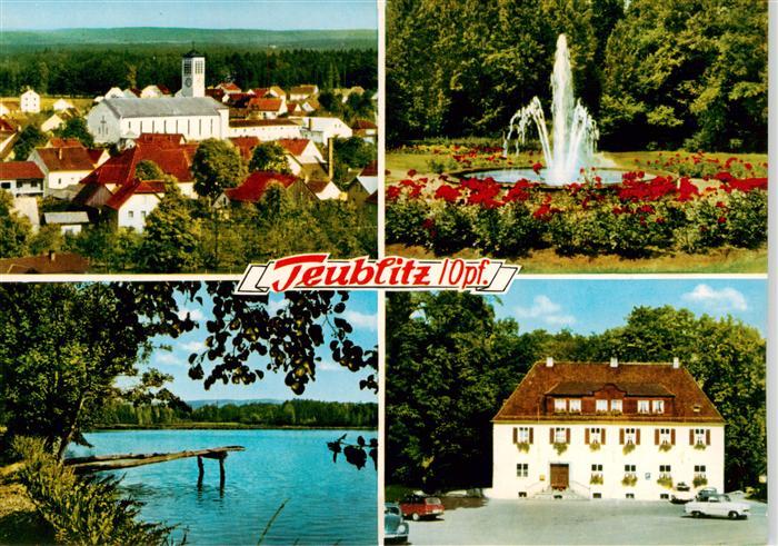 Teublitz Kirche Fontaene Park Seepartie Gasthaus