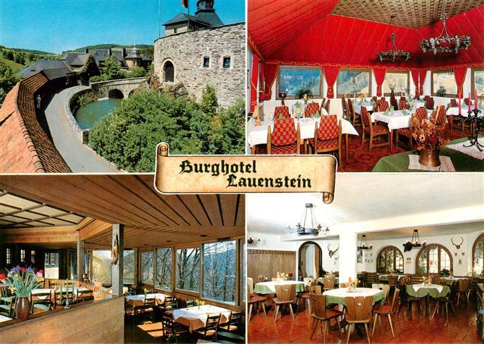Lauenstein Oberfranken Burghotel Lauenstein Gastraeume