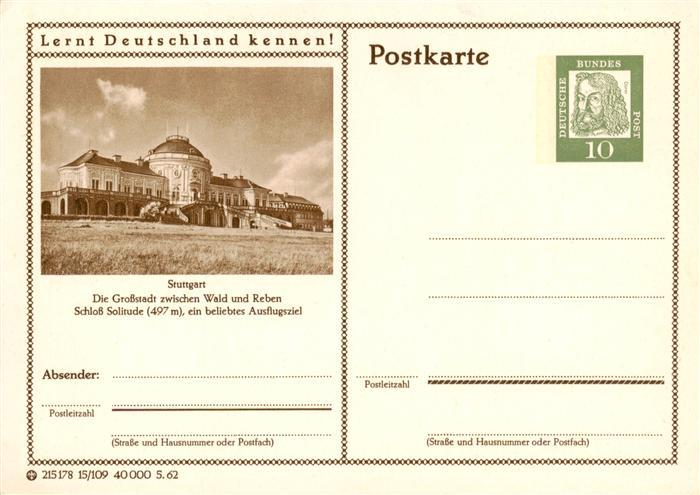 STUTTGART  CITY Schloss Solitude