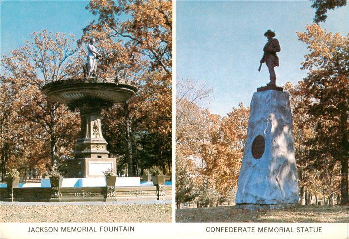 Parkersburg West Virginia USA City Park Jackson Memorial Fountain Confederate Me