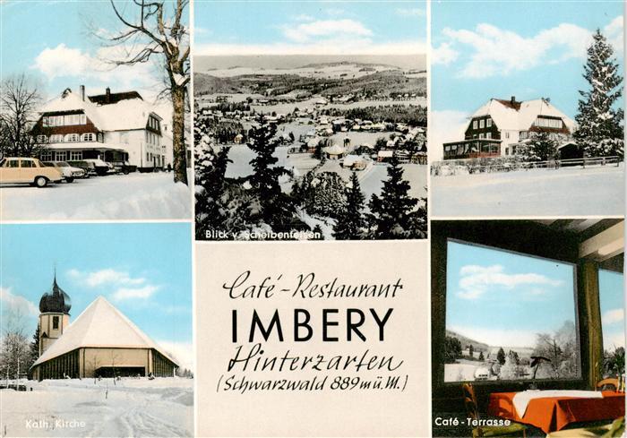 Hinterzarten Breisgau-Hochschwarzwald BW Cafe Restaurant Imbery Blick vom Scheib