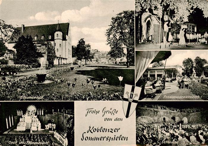 Koblenz  Rhein Blumenhof Schauspiel Promenadenkonzert Oper Serenade