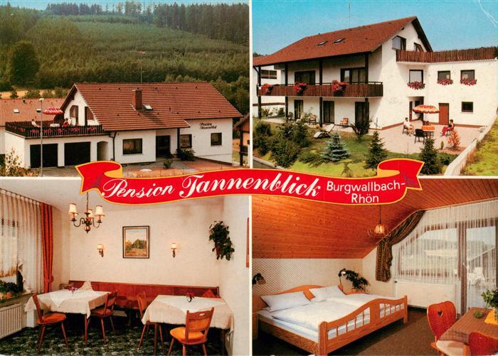 Burgwallbach Schoenau Brend Pension Tannenblick Gastraum Zimmer Gartenterrasse