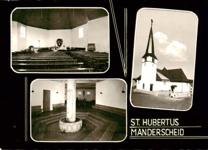 Manderscheid Eifel St Hubertus Kirche Inneres Brunnen