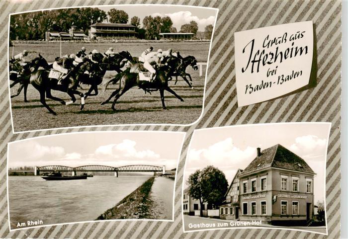 Iffezheim Trabrennbahn Rheinpartie Gasthaus zum Gruenen Hof