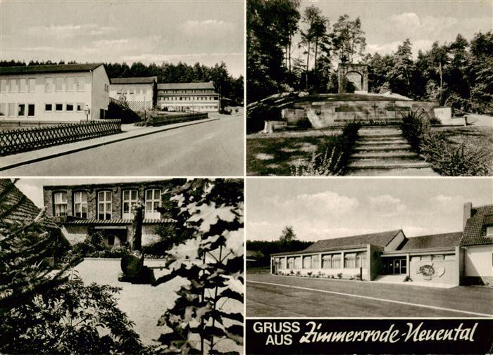 Zimmersrode Mittelpunktschule Ehrenmal Alte Schule Buergerhaus Gemeindeverwaltun