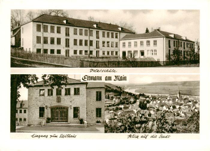 Eltmann Volksschule Eingang zum Schulhaus Stadtblick