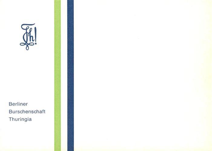 BERLIN  CITY Berliner Burschenschaft Thuringia