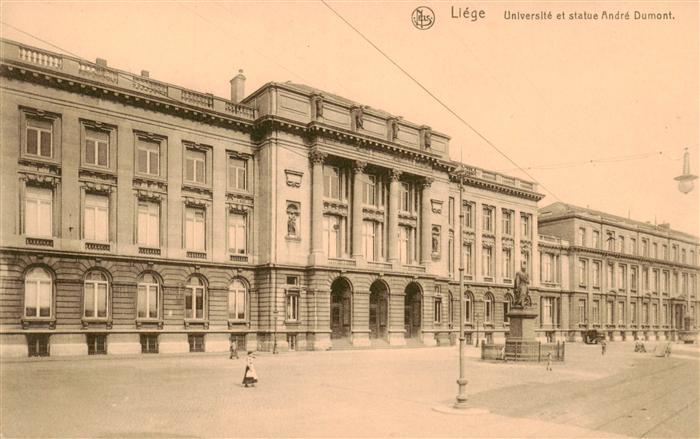 Liege Luettich Universite et statue Andre Dumont
