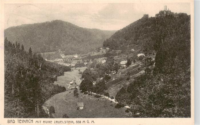 Bad Teinach-Zavelstein mit Ruine Zavelstein Fliegeraufnahme