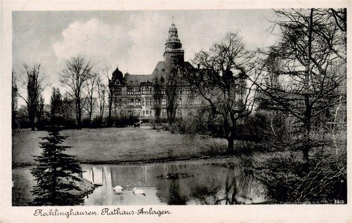 Recklinghausen  Westfalen Rathaus Anlagen
