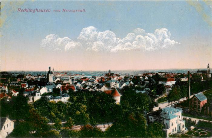 Recklinghausen  Westfalen Panorama Blick vom Herzogswall Feldpost