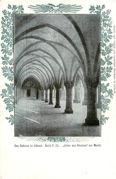 LueBECK  CITY Rathaus Unter den Arkaden am Markt