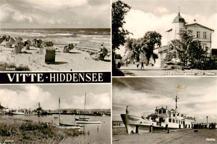 Vitte Hiddensee Strand FDGB Erholungsheim Zur Ostsee Hafen Dampfer