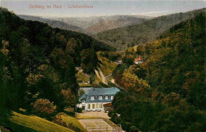 Stolberg Harz Schuetzenhaus Landschaftspanorama