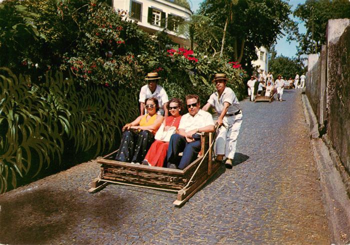 Madeira  Portugal Carros de Cestos Tipico da Madeira