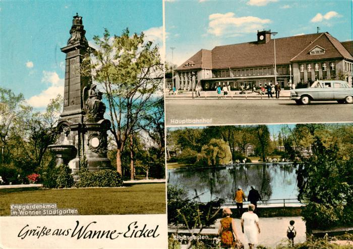Wanne-Eickel Kriegerdenkmal im Wanner Stadtgarten Hauptbahnhof Park