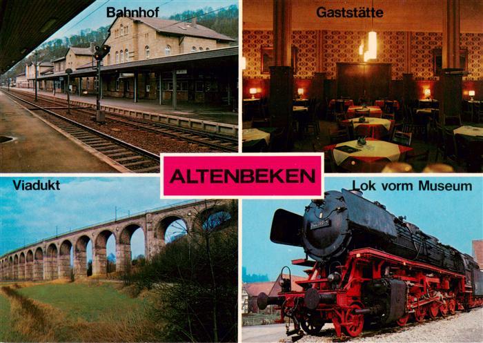 Altenbeken Bahnhof Gaststaette Viadukt Lok vorm Museum