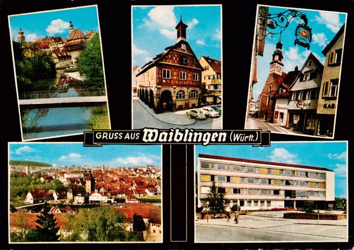 Waiblingen Rems Teilansichten Altstadt Stadtpanorama
